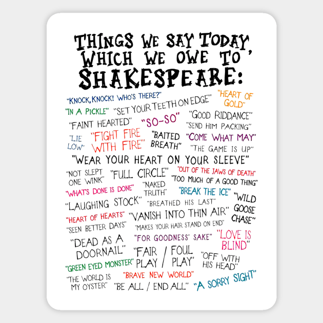 Shakespeare Sticker by Buy Custom Things